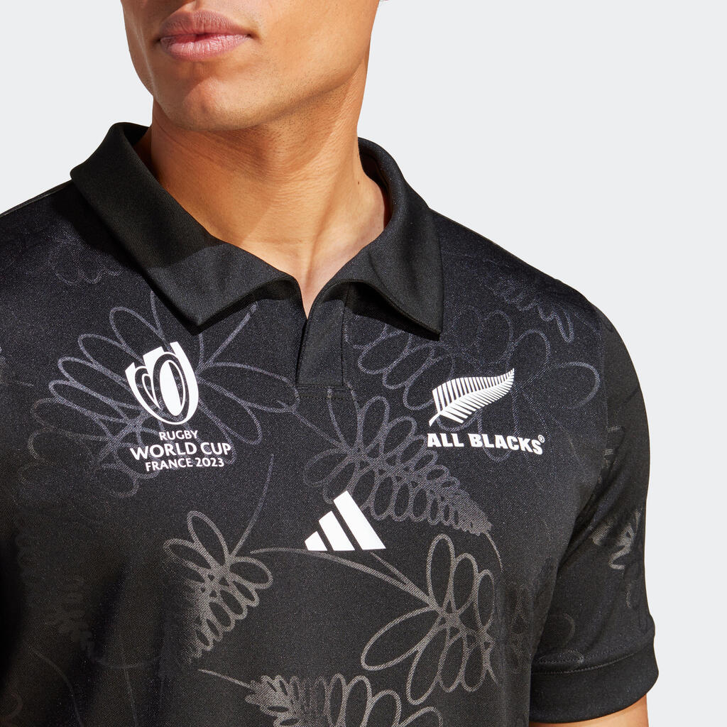 Adult All Blacks Replica Rugby Shirt New Zealand 2023 - Black